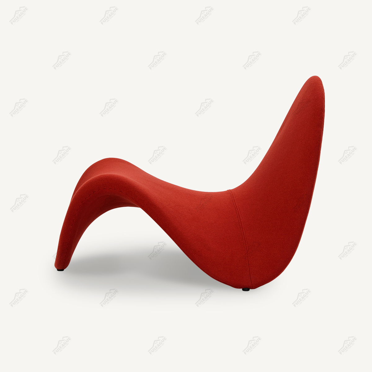 Armless Lounge Chair In Fabric FA376-F