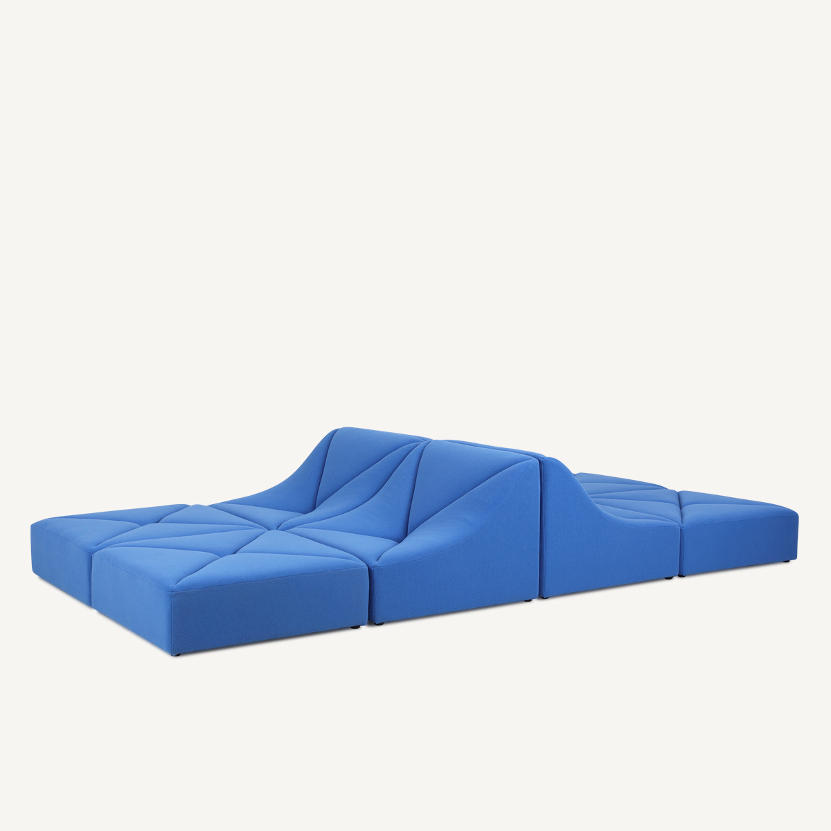 Blue Sectional Sofa 8 Pieces Sectional Sofa In Fabric FA399-8PCS-B