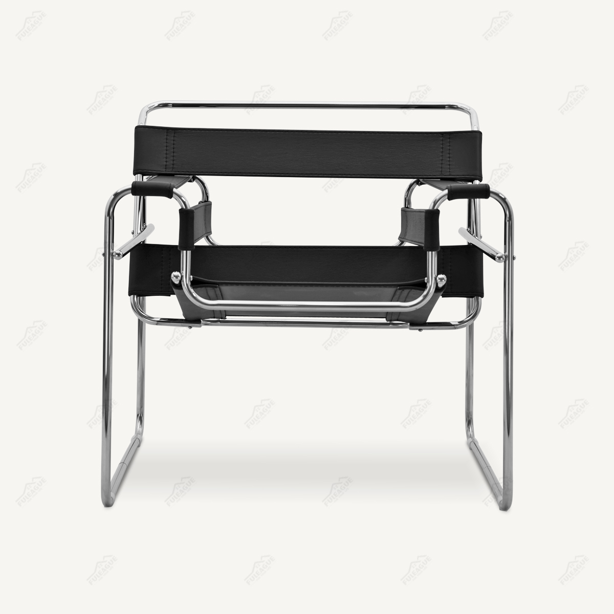 Breuer Chair In Black Saddle Leather FA023