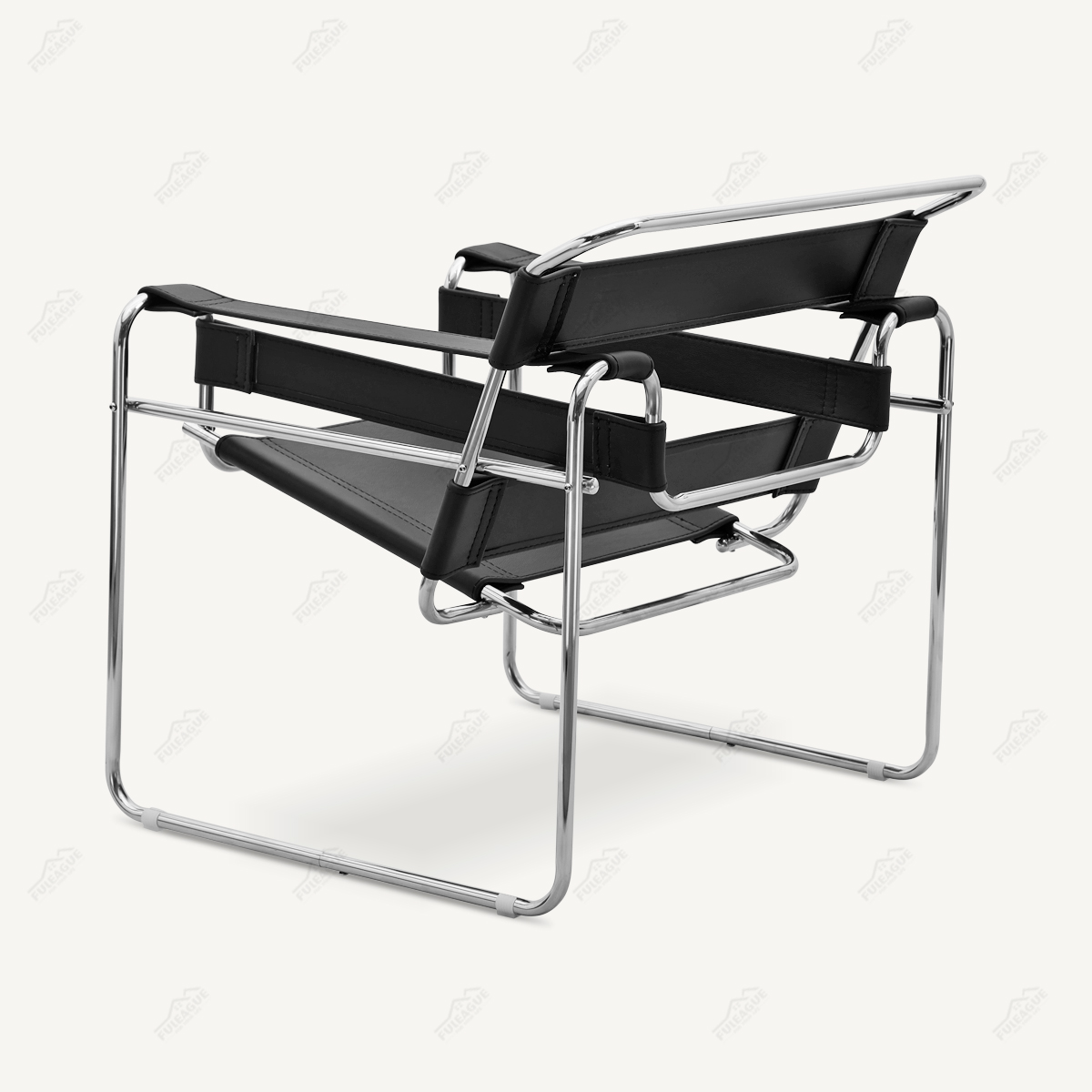 Breuer Chair In Black Saddle Leather FA023