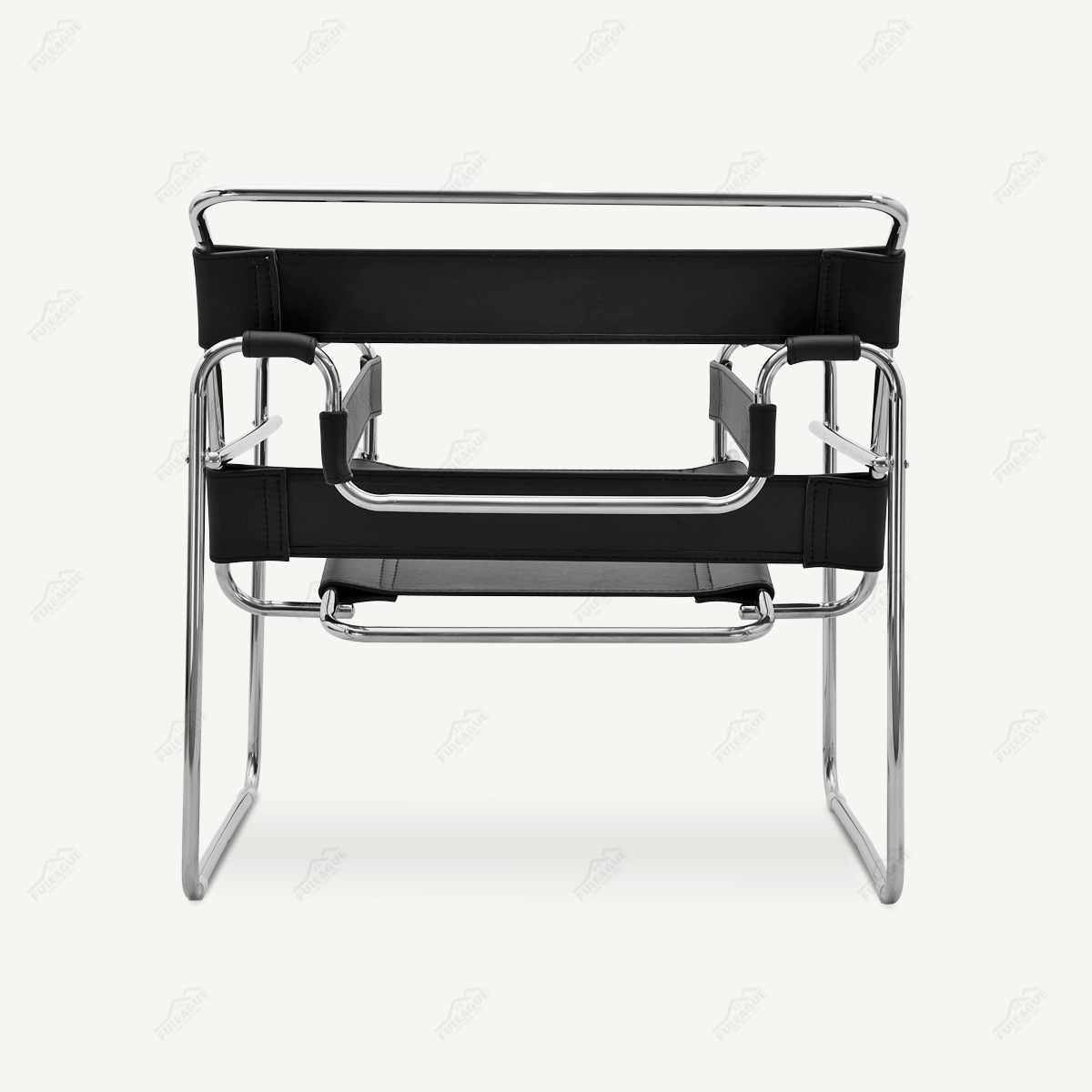 Breuer Chair In Black Saddle Leather FA023