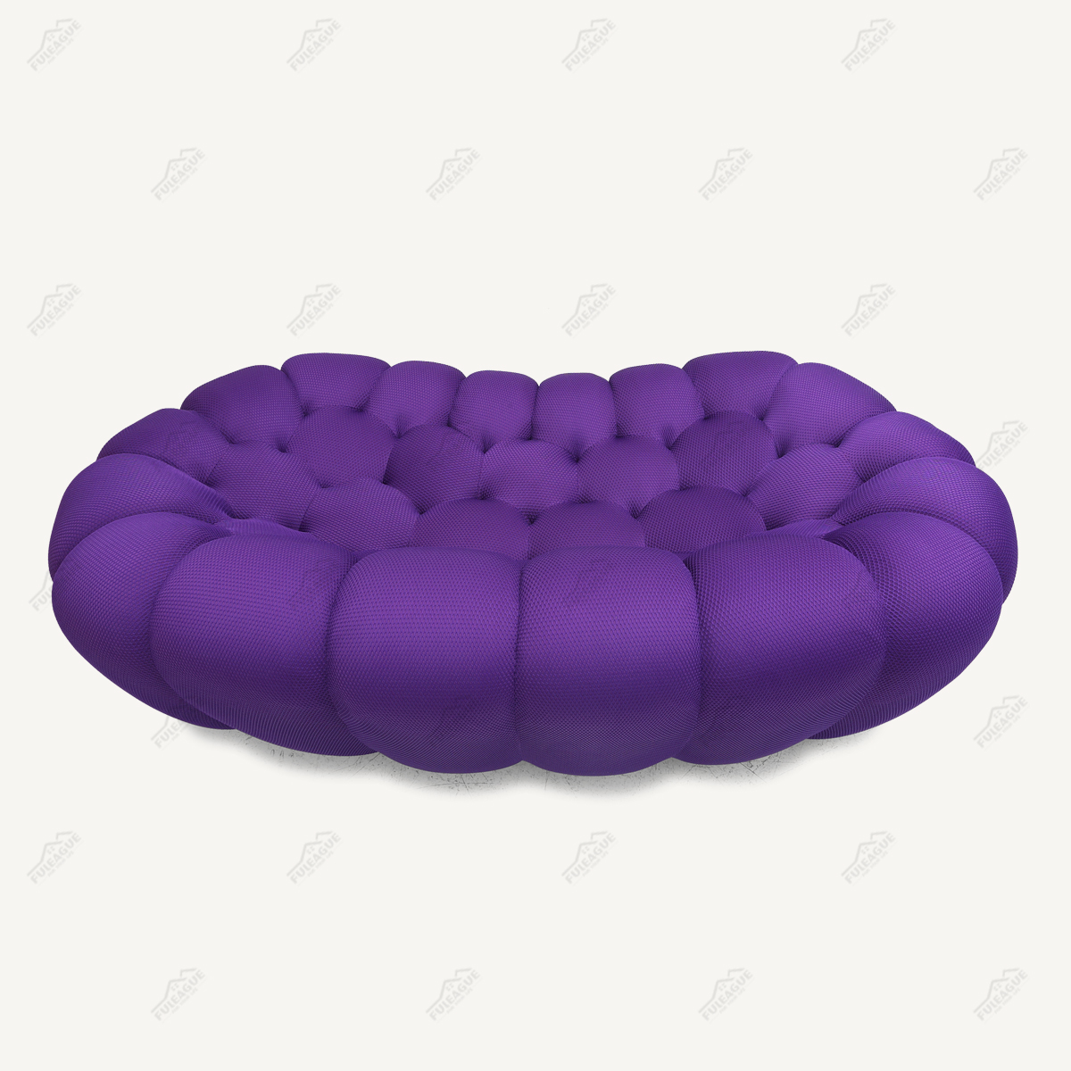Bubble Curved 2.5-Seat Sofa Replica in Fabric FA346-2.5S-F
