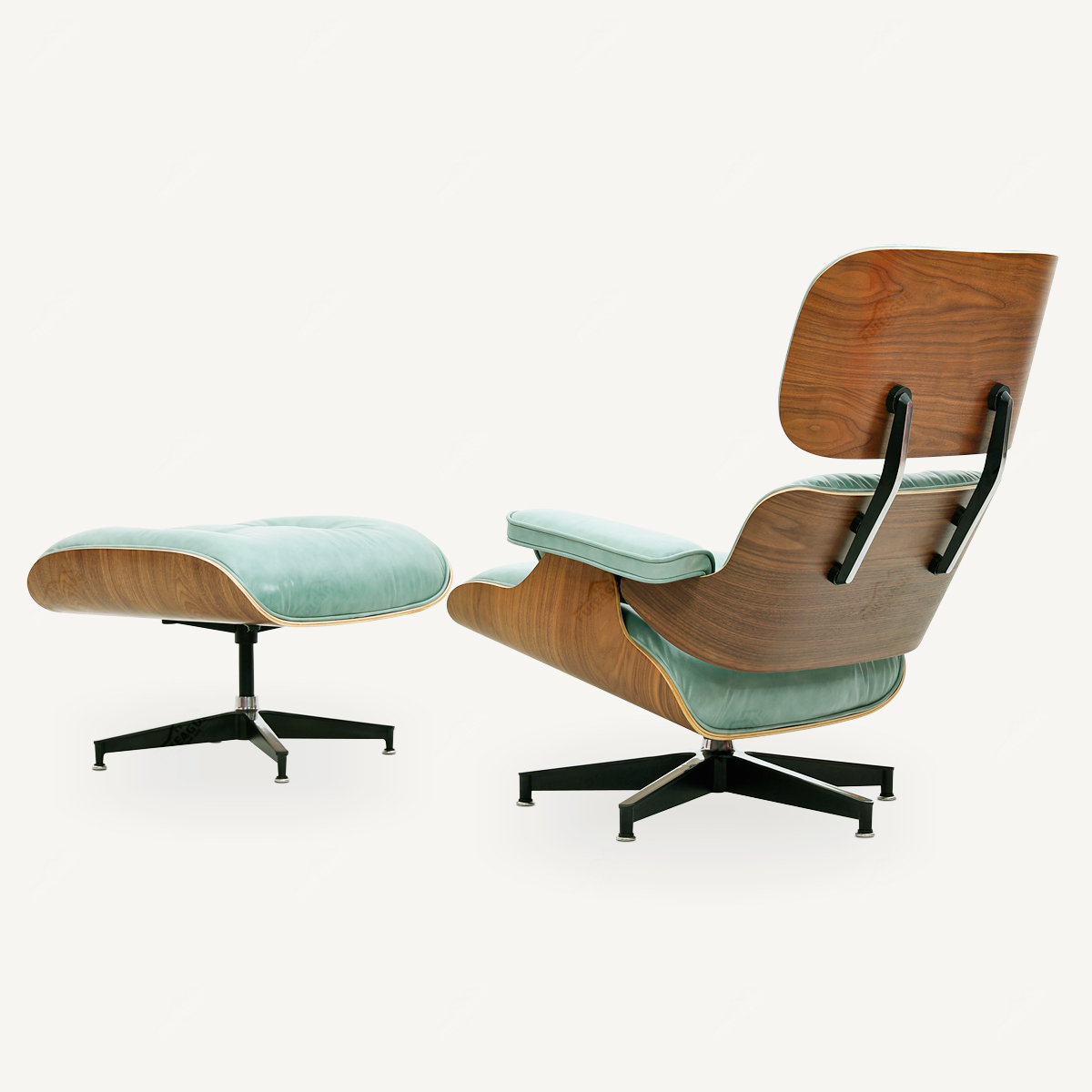 Charles Lounge Chair and ottoman Replica FA331-VWL in Vintage Waxed Leather