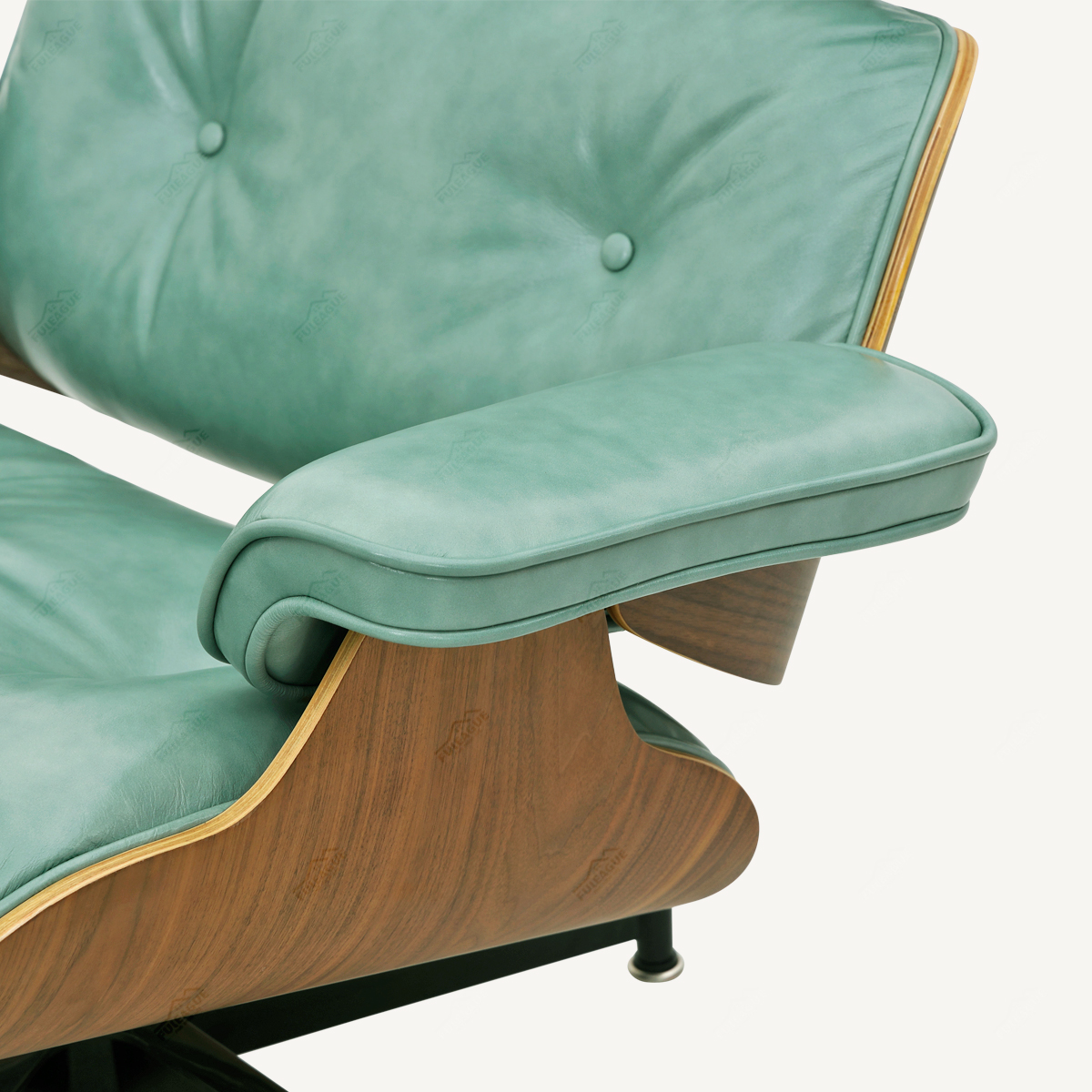 Charles Lounge Chair and ottoman Replica FA331-VWL in Vintage Waxed Leather