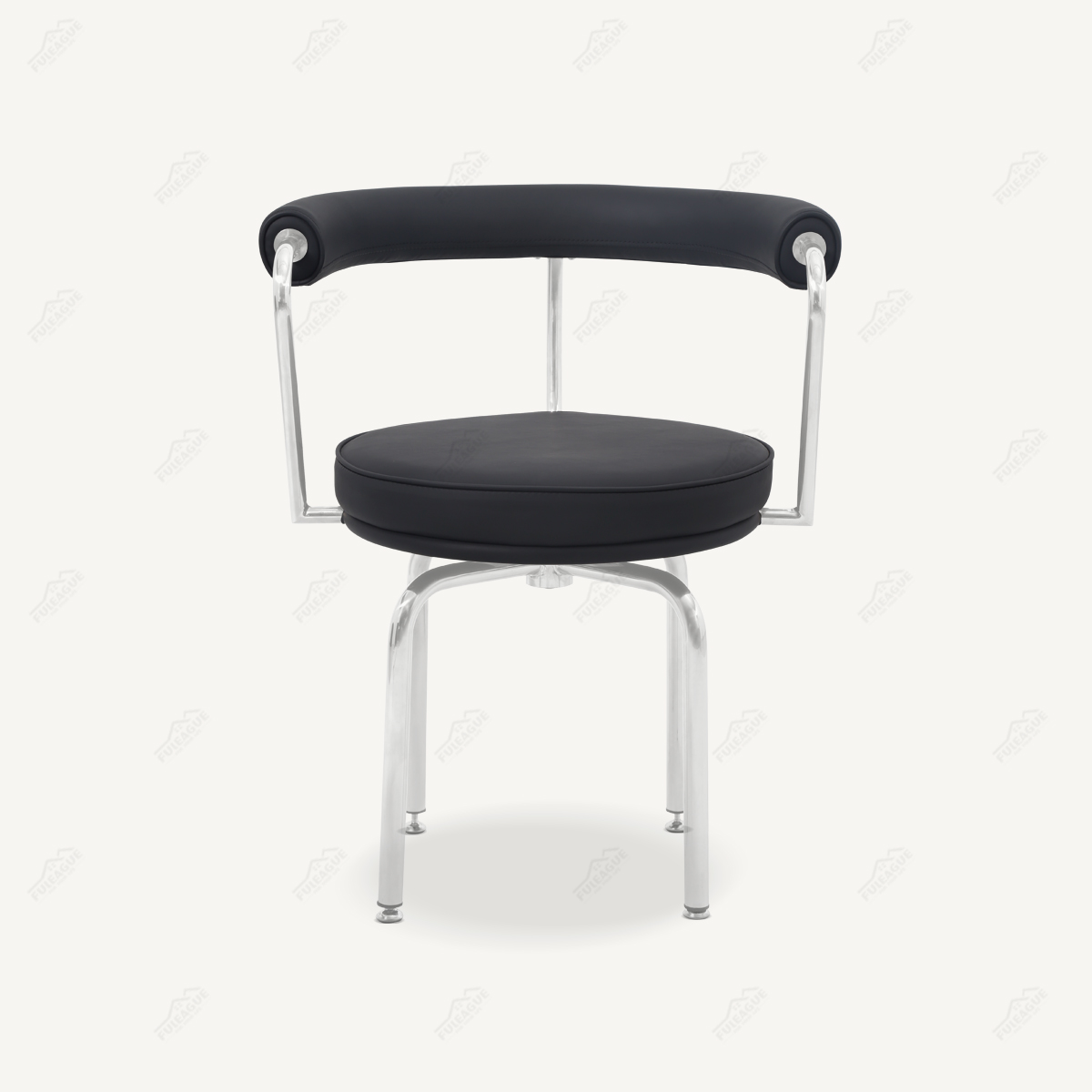 Charlotte Perriand Swivel LC7 Chair Replica In Full Aniline Grain Leather FA385-ANL