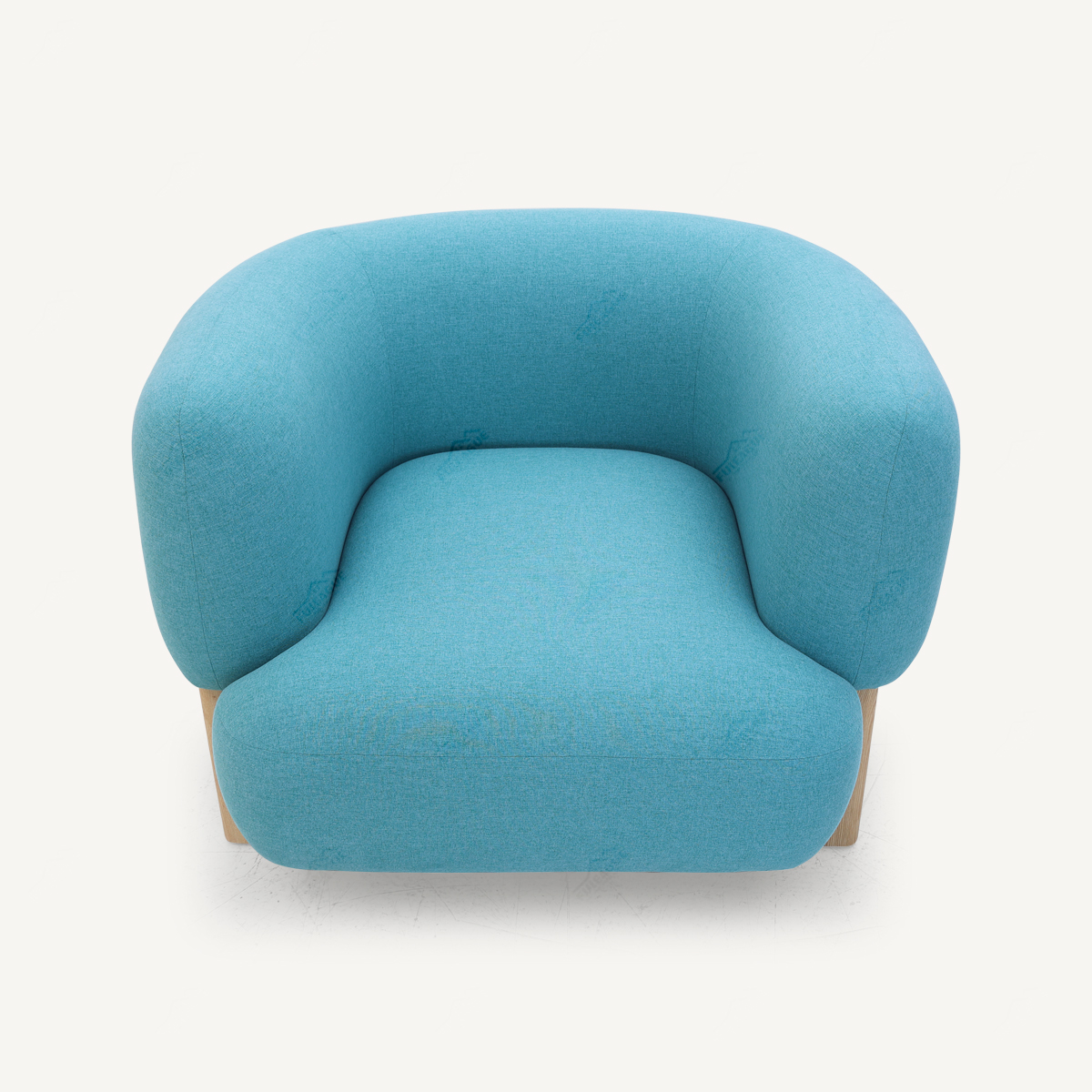 Curved Armchair Modern Comfortable Armchair In Fabric FA407-1S-F