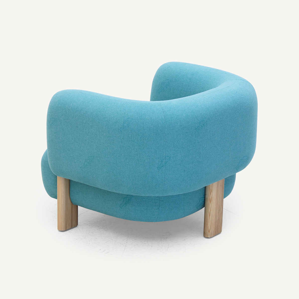 Curved Armchair Modern Comfortable Armchair In Fabric FA407-1S-F