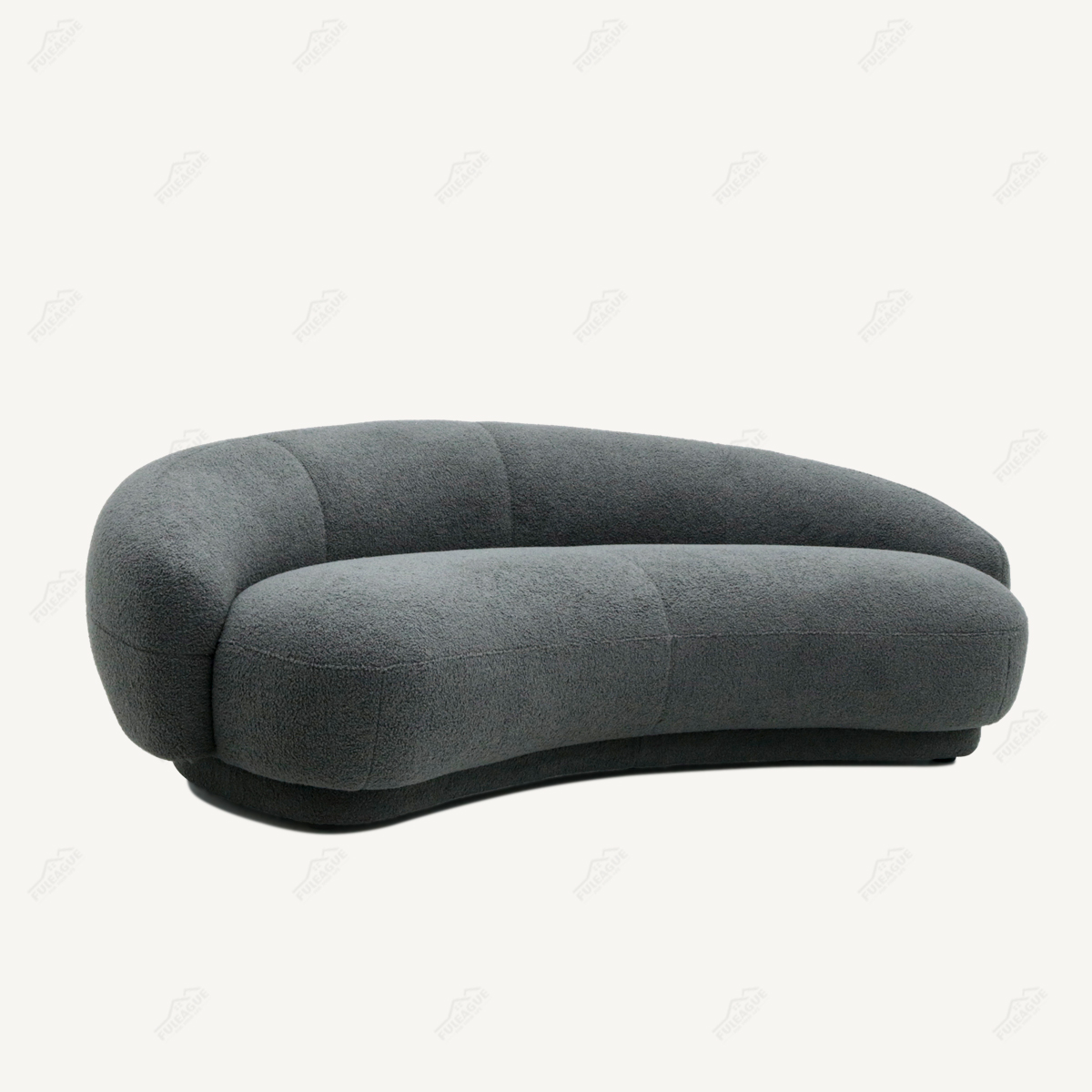 Curved Modern Couch In Fabric FA391-2S-F