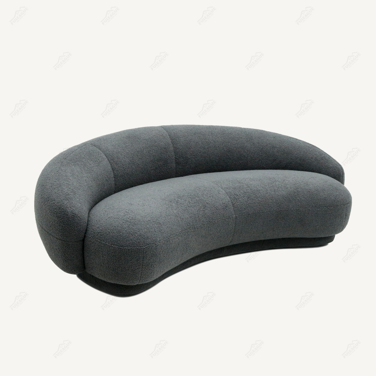 Curved Modern Couch In Fabric FA391-2S-F