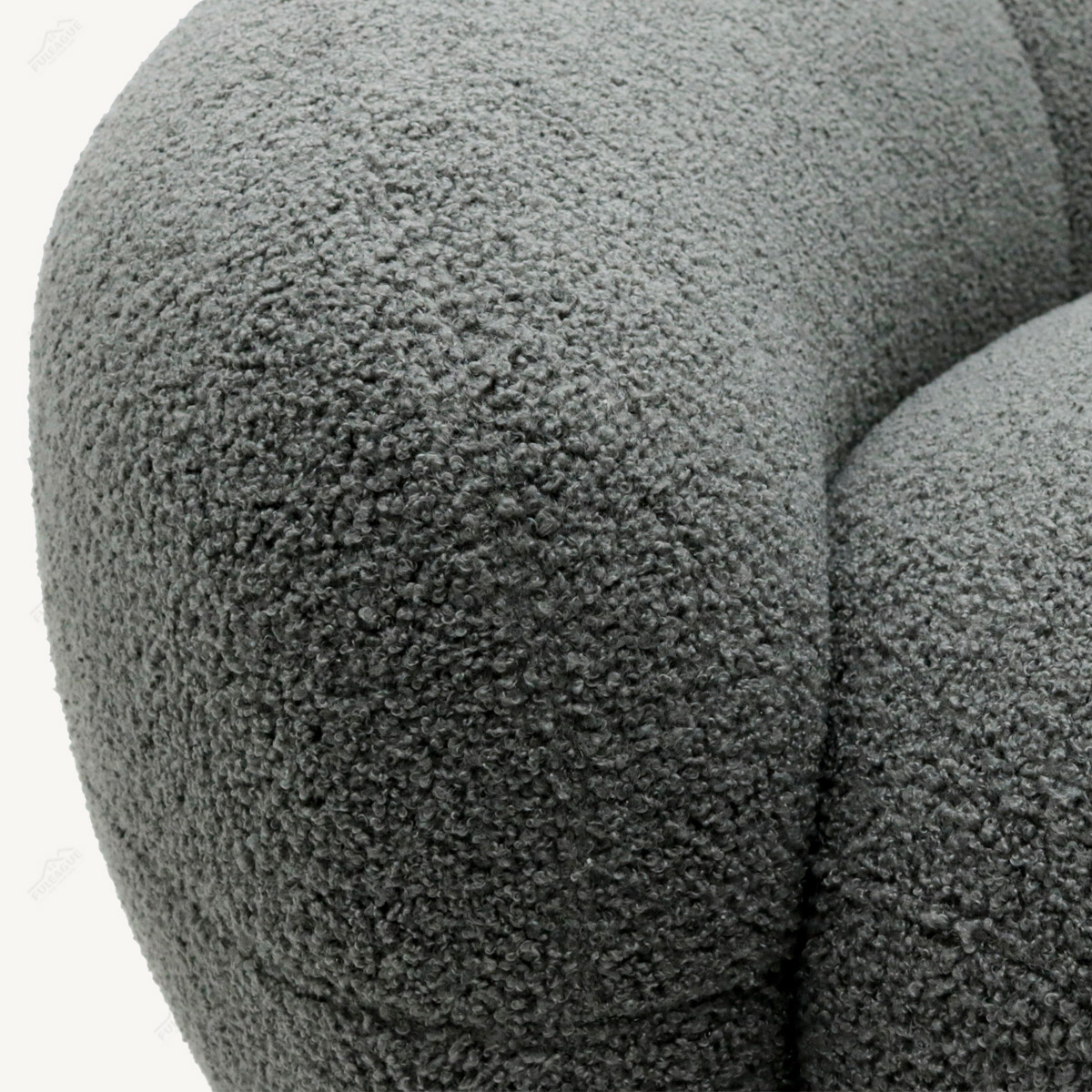 Curved Modern Couch In Fabric FA391-2S-F