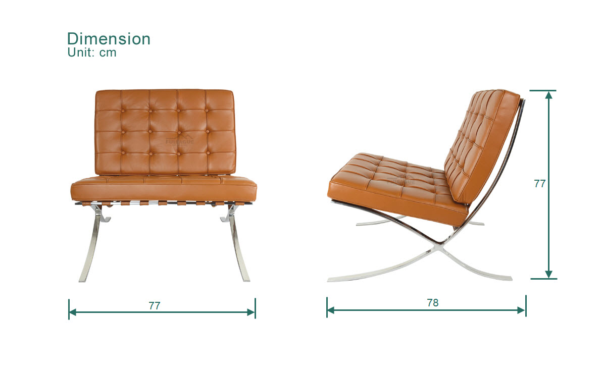 Fuleague barcelona chair replica high quality FA011-1S-ANL