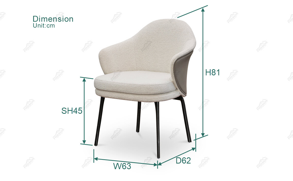 Fuleague armchair style dining chairs details FA369-F