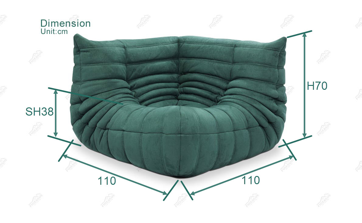 Fuleague Ducaroy corner sofa replica dimension