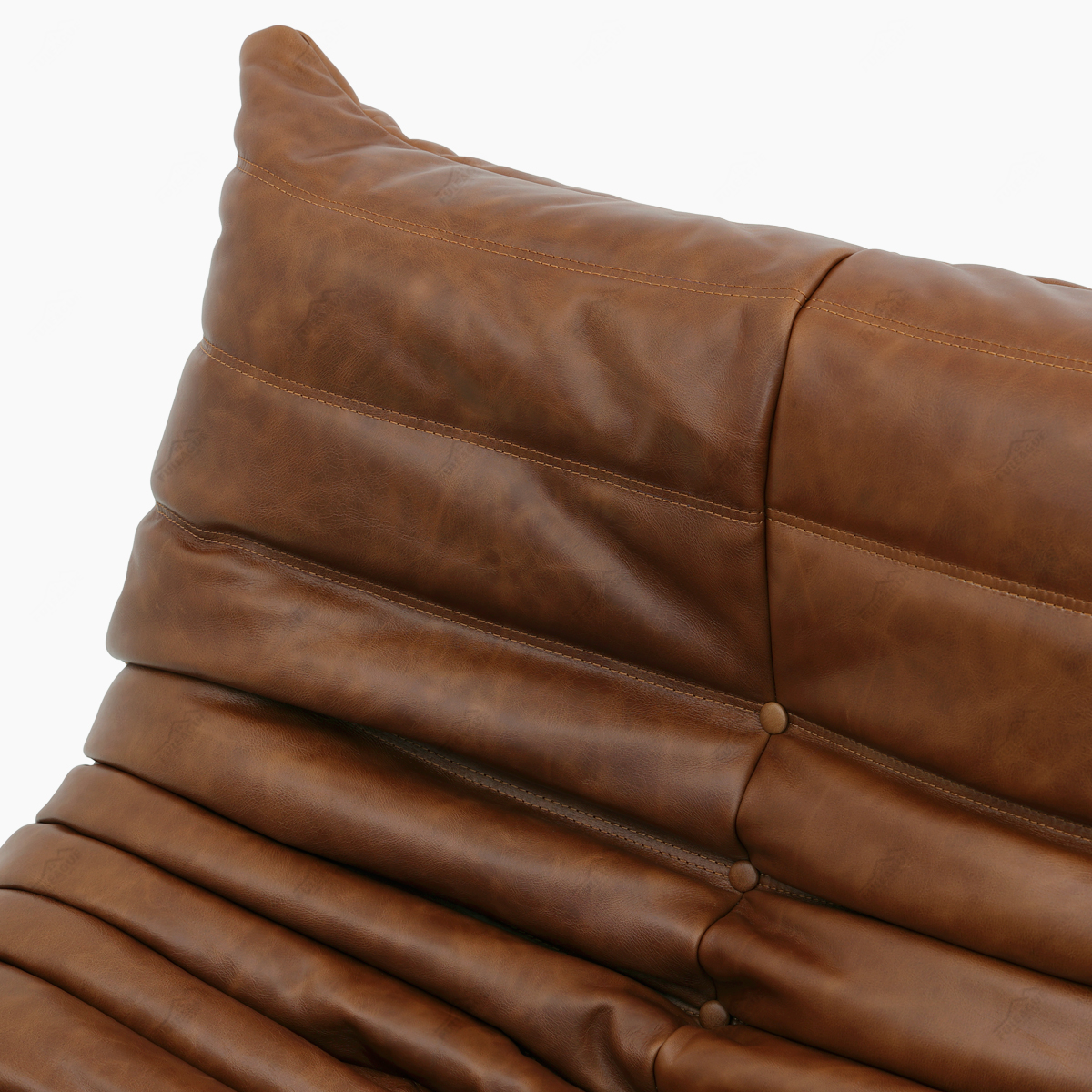 Ducaroy Love Seat without Arms Replica 2 Seater Leather Look Sofa FA233-2S-L