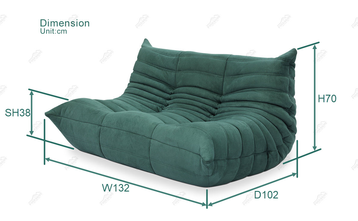 Fuleague 2 seater sofa without arms high quality and comfortable for home, restaurant and hotel