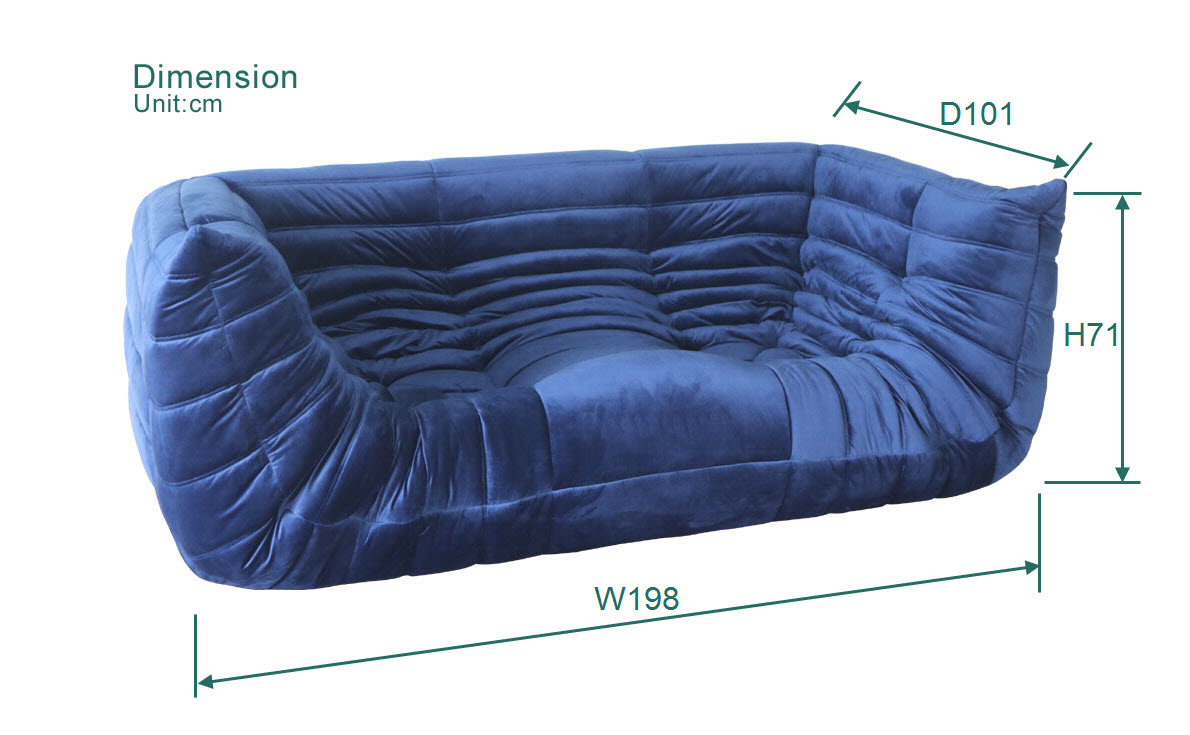 Fuleague Ducaroy medium settee high quality and comfortable for home, restaurant and hotel