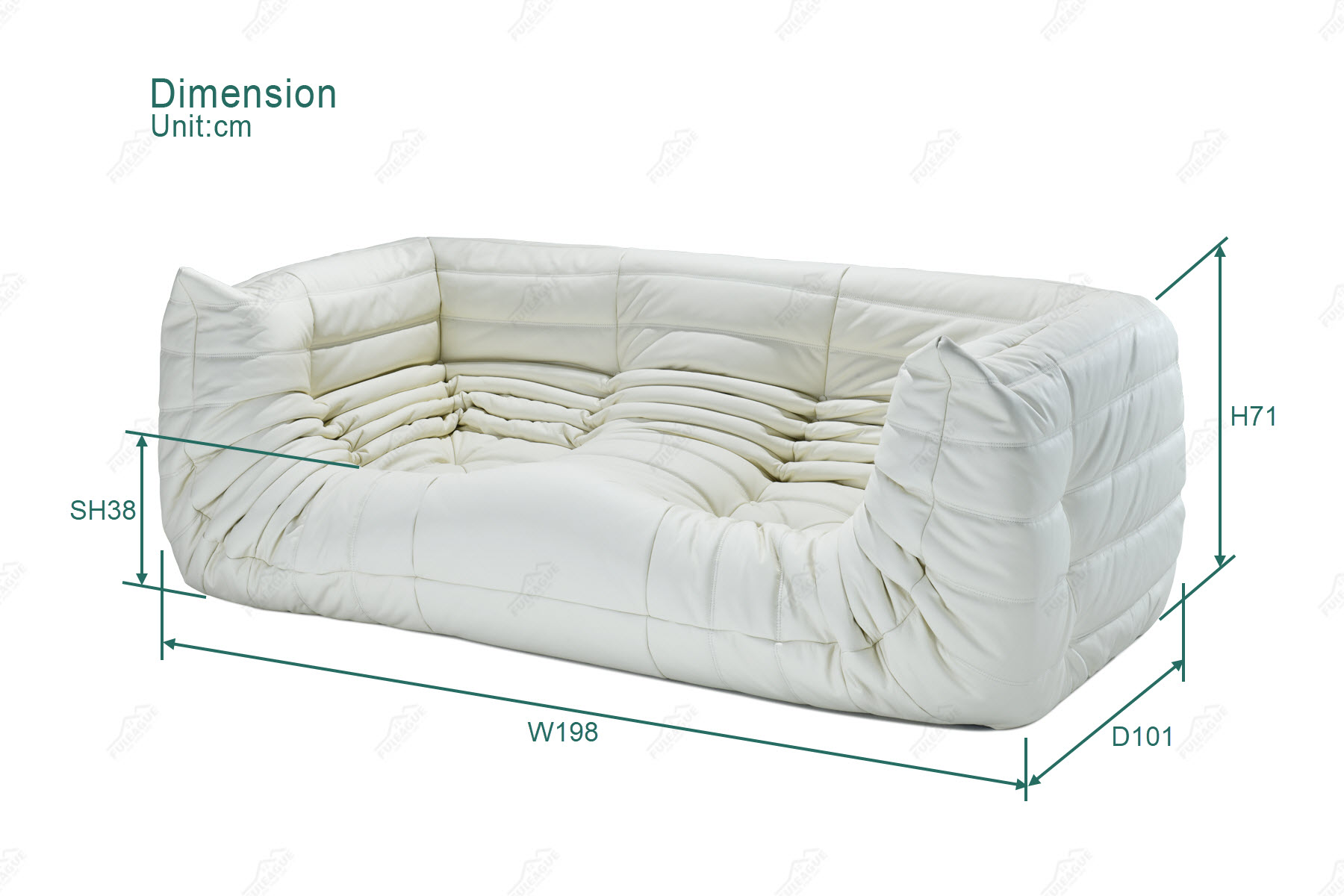 Fuleague Ducaroy medium settee high quality and comfortable for home, restaurant and hotel