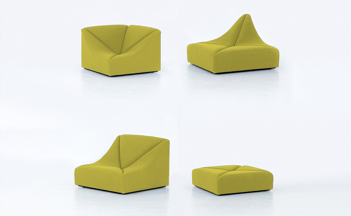 4 different modules of dune sofa