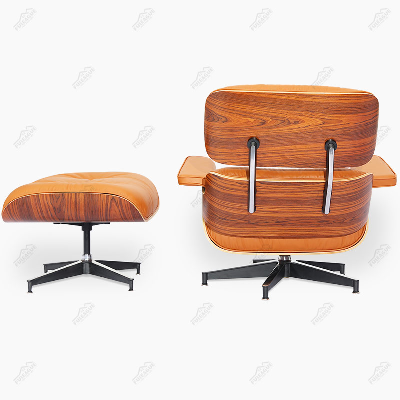 EAMS Lounge Chair and ottoman Replica FA331-ANL in Premium Aniline Leather