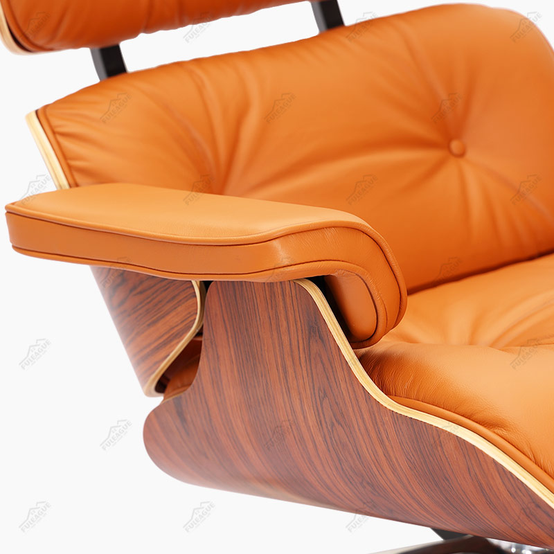 EAMS Lounge Chair and ottoman Replica FA331-ANL in Premium Aniline Leather