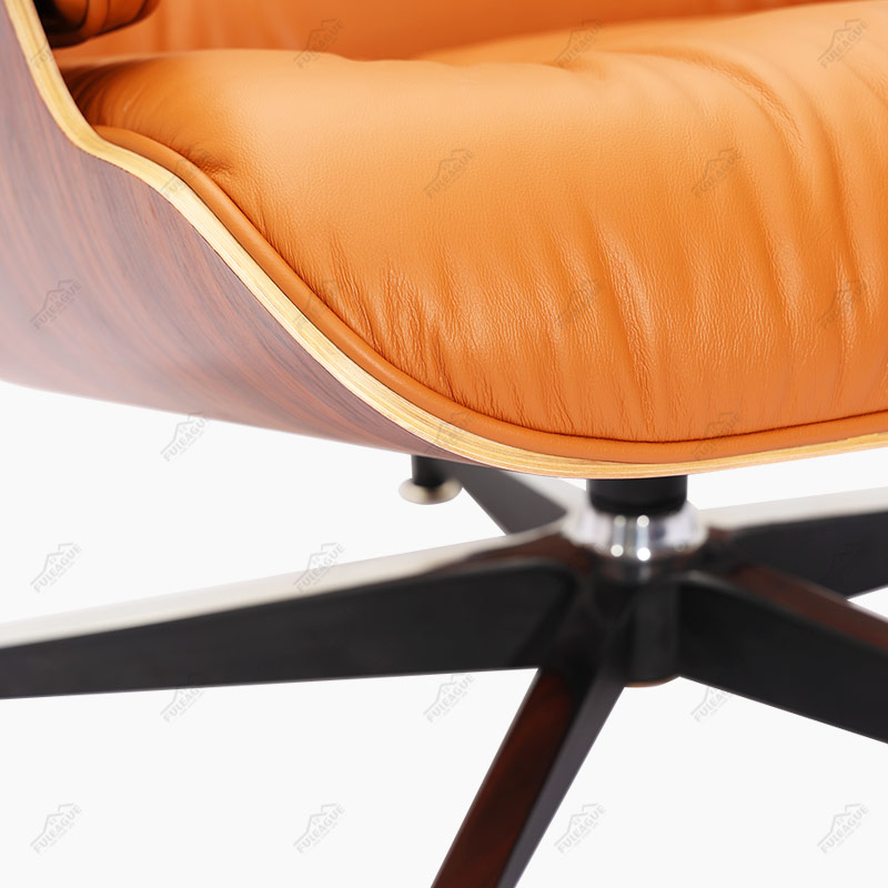 EAMS Lounge Chair and ottoman Replica FA331-ANL in Premium Aniline Leather