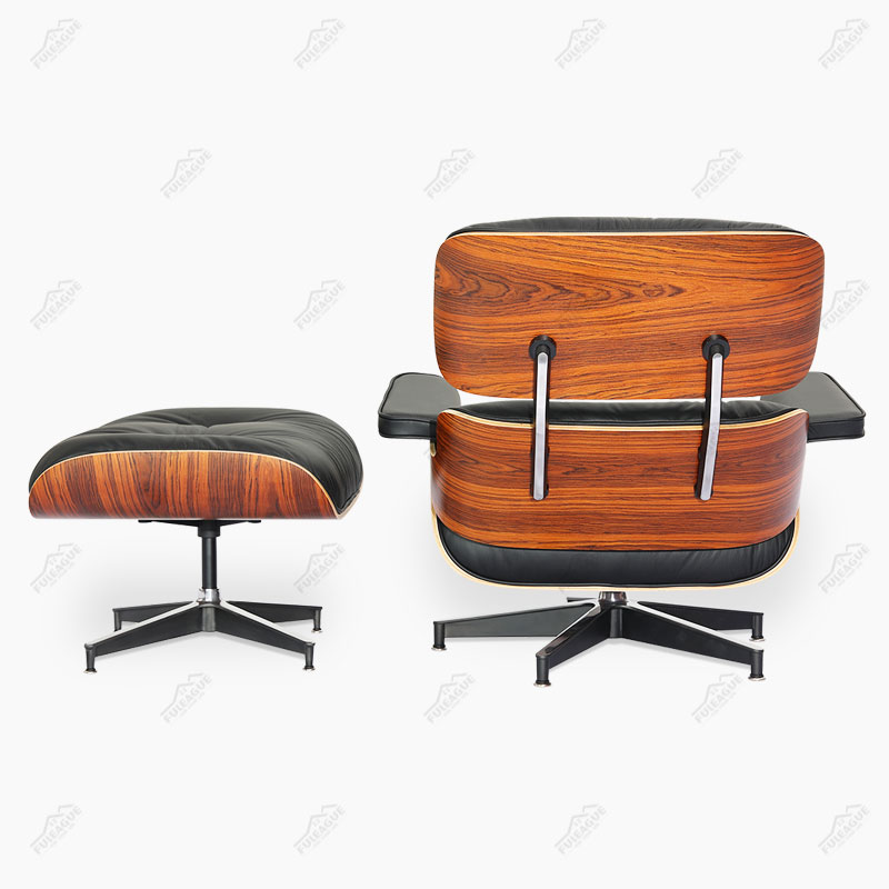 EAMS Lounge Chair and Ottoman in Top Grain Leather FA331-ITL