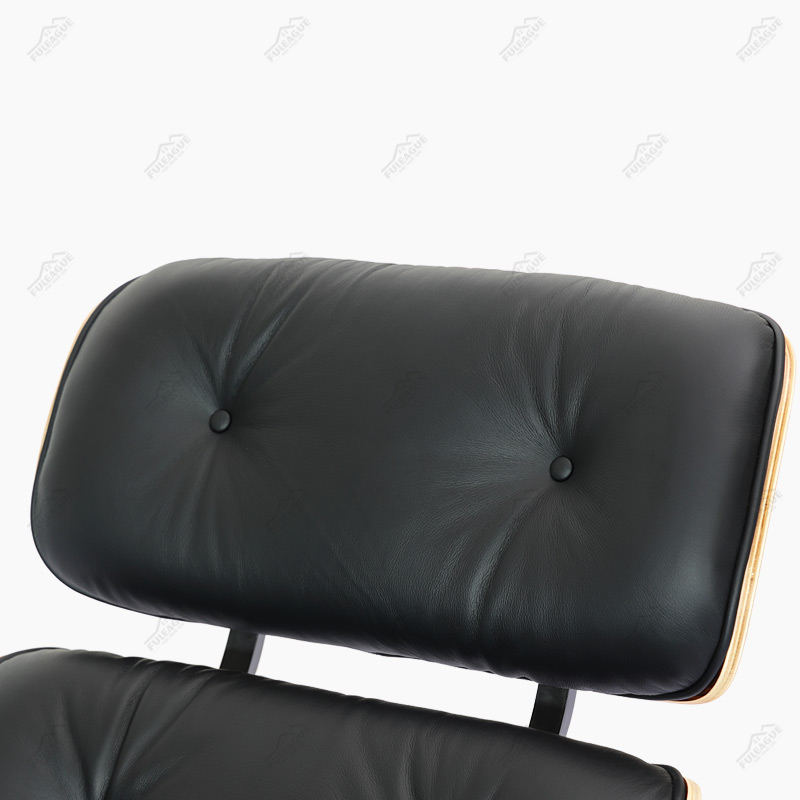 EAMS Lounge Chair and Ottoman in Top Grain Leather FA331-ITL