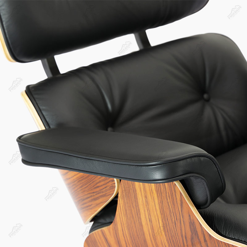 EAMS Lounge Chair and Ottoman in Top Grain Leather FA331-ITL