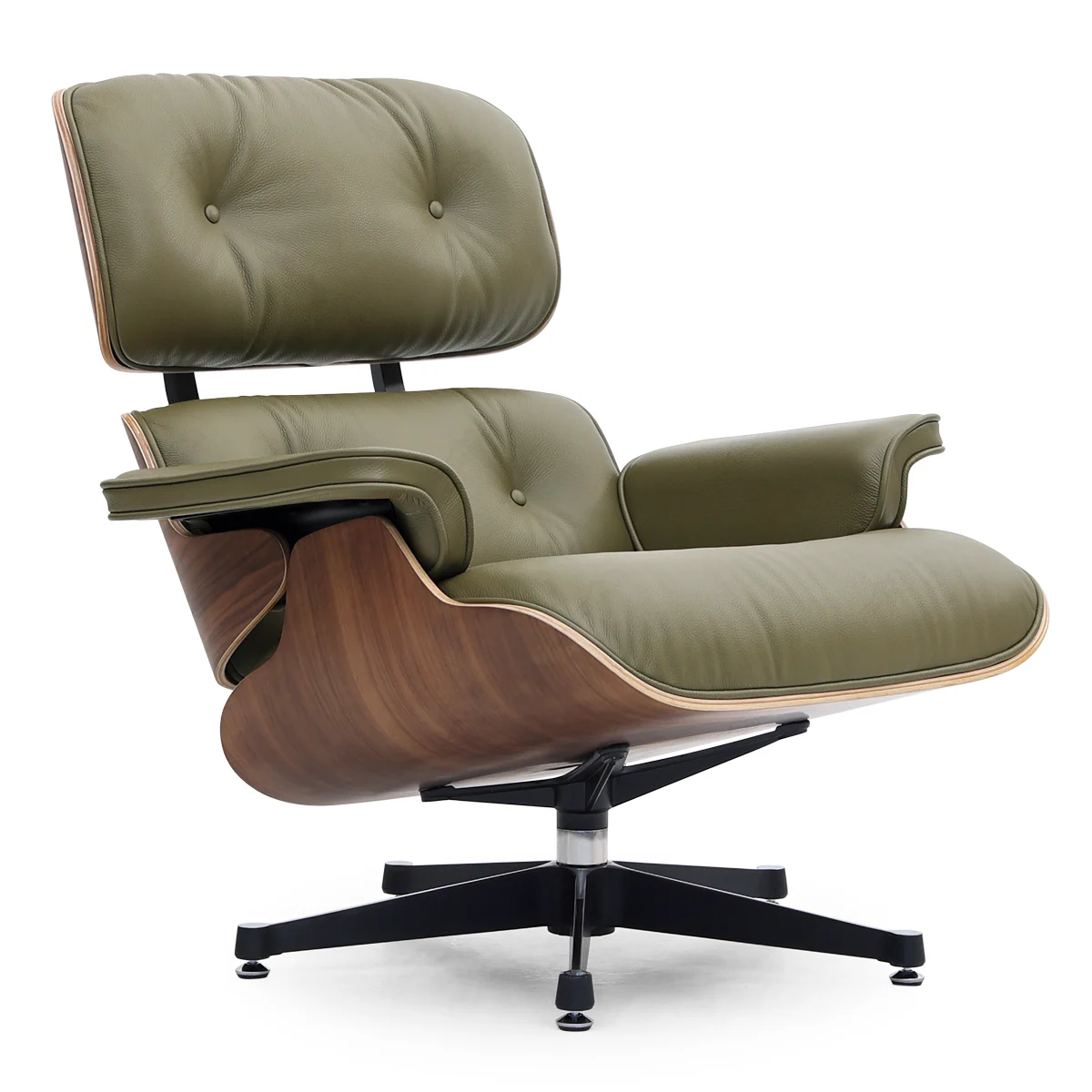 EAMS Lounge Chair and Ottoman in Top Grain Leather FA331-ITL