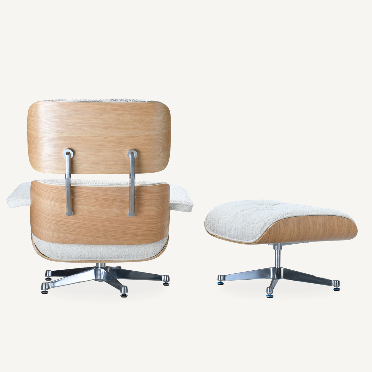 EAMS Lounge Chair and Ottoman in Fabric FA331-F