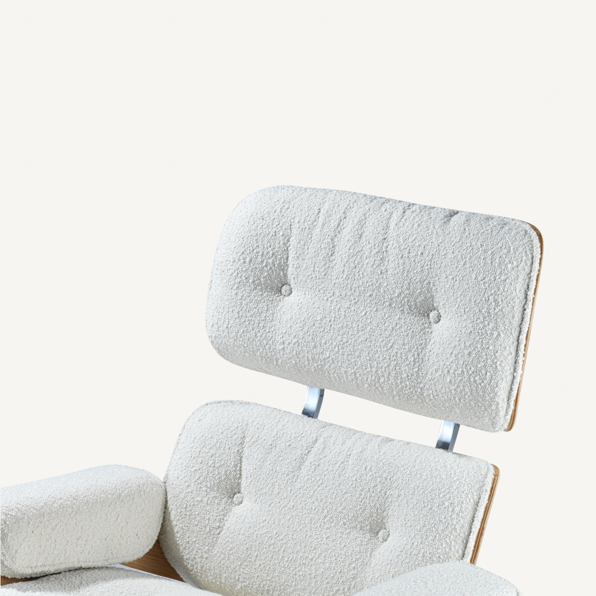 EAMS Lounge Chair and Ottoman in Fabric FA331-F