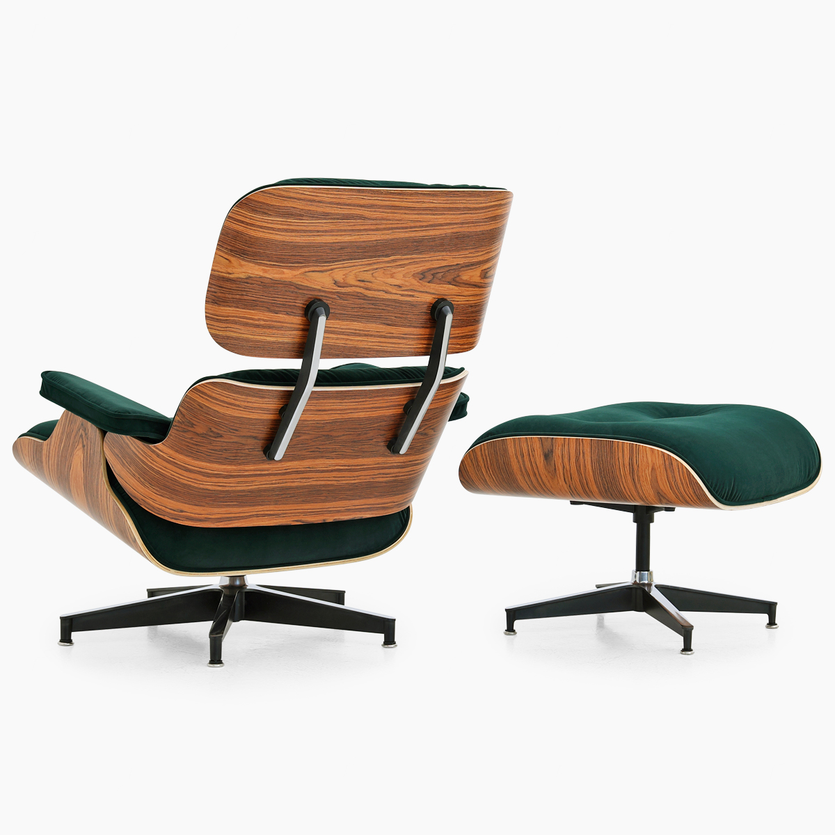 EAMS Lounge Chair and Ottoman in Fabric FA331-F