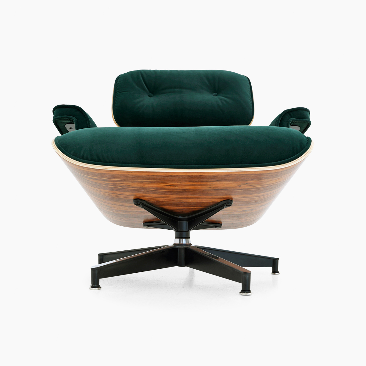 EAMS Lounge Chair and Ottoman in Fabric FA331-F