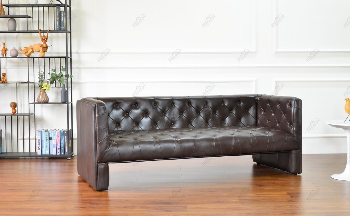 Fuleague 3 seater leather couch for sale high quality and comfortable for home, restaurant and hotel