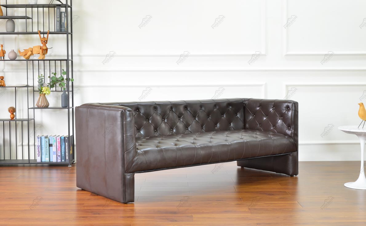 Fuleague three seater leather couch high quality and comfortable for home, restaurant and hotel