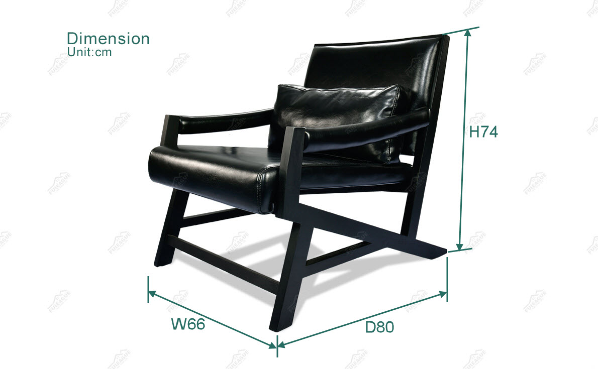 Fuleague leather lounge chair eric chair dimension FA348-ANL