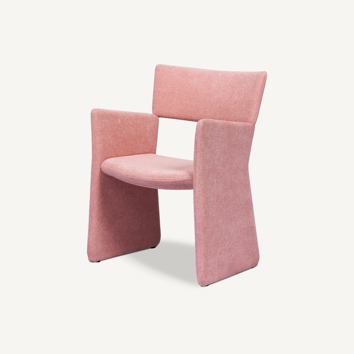 Fabric Dining Armchair With Thin Backrest And Armrests FA382-F