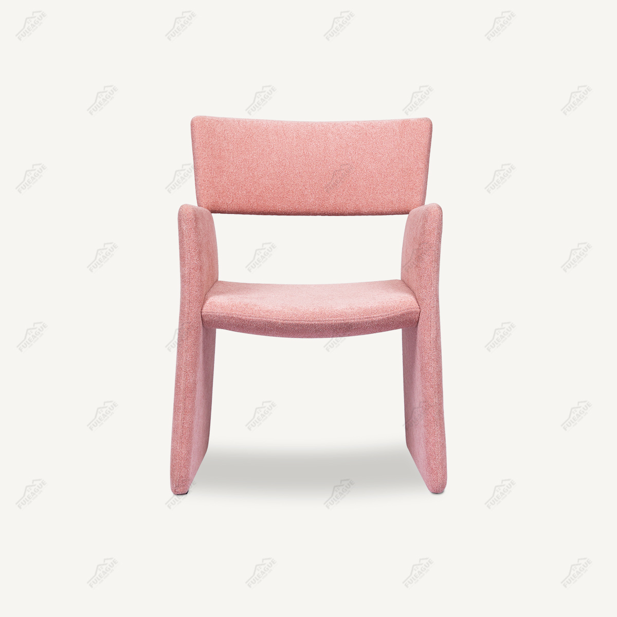 Fabric Dining Armchair With Thin Backrest And Armrests FA382-F