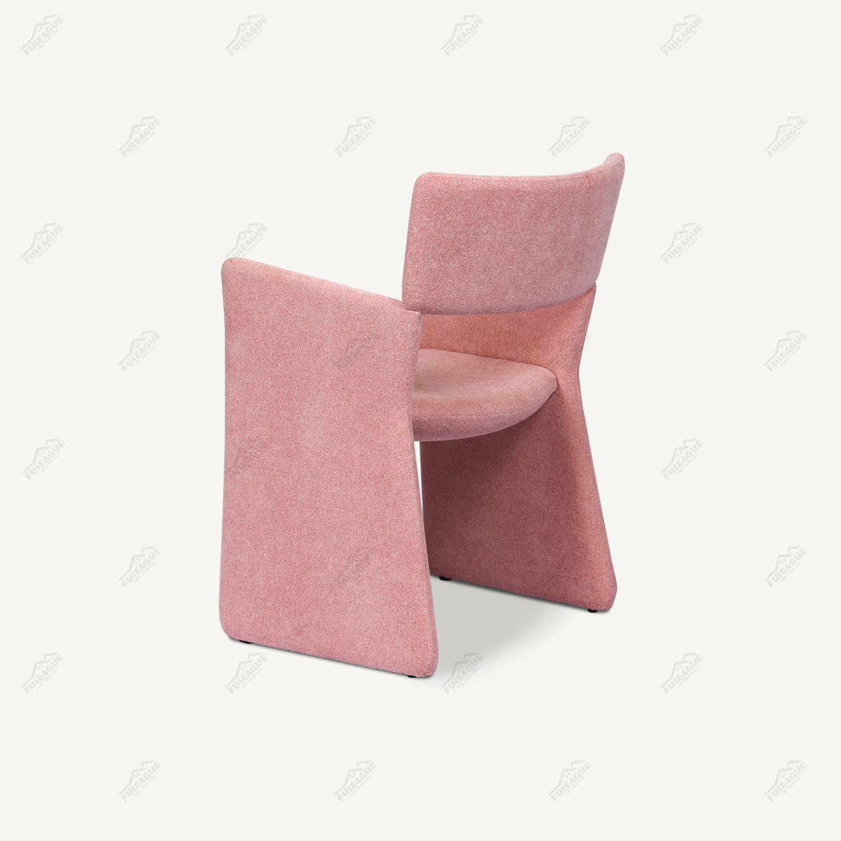 Fabric Dining Armchair With Thin Backrest And Armrests FA382-F