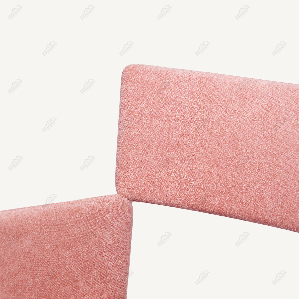 Fabric Dining Armchair With Thin Backrest And Armrests FA382-F