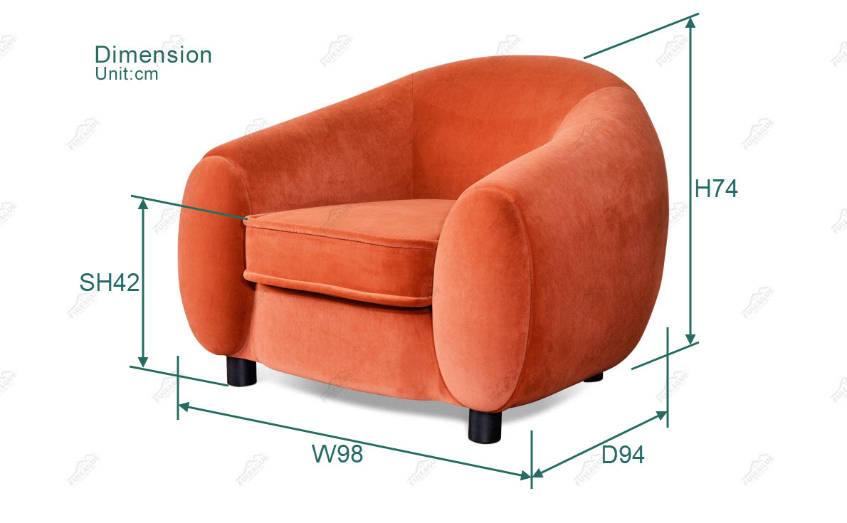 Fuleague Polar Bear chair dimension FA359-1S-F