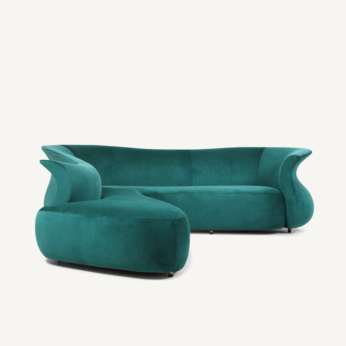 Green Corner Sofa In Fabric FA402-F