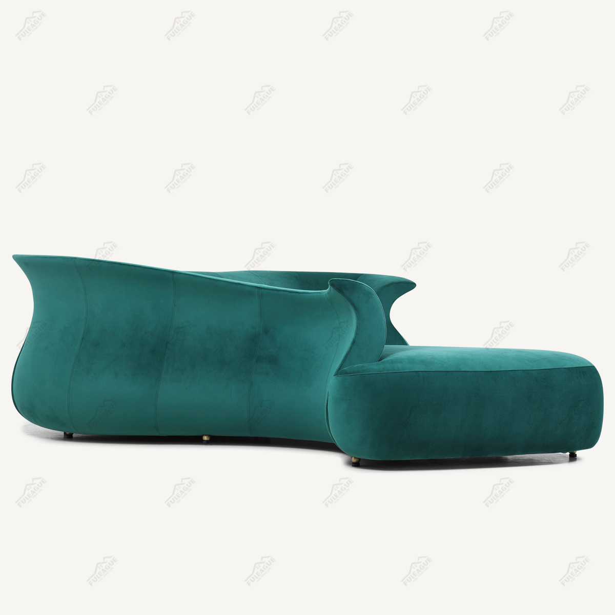 Green Corner Sofa In Fabric FA402-F