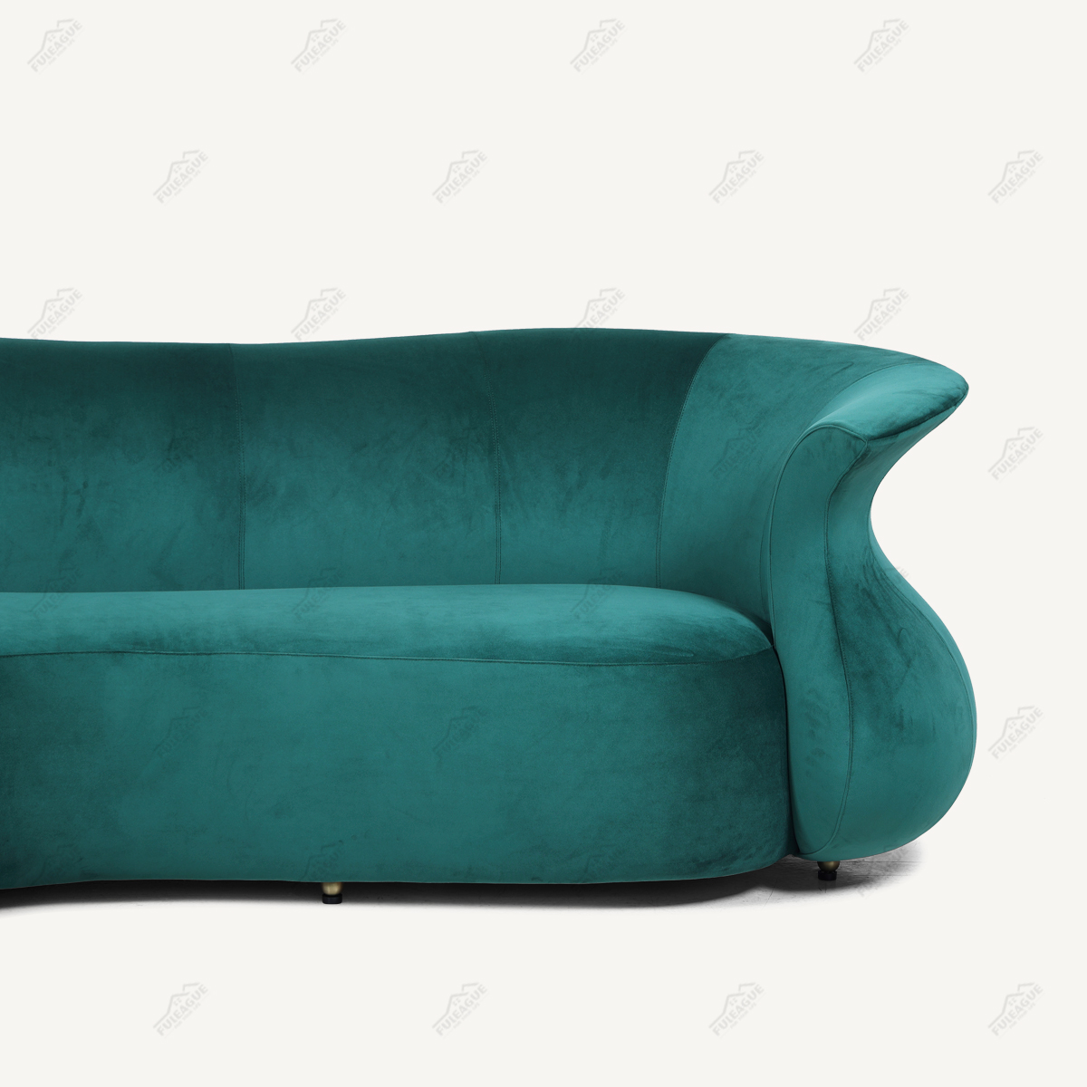 Green Corner Sofa In Fabric FA402-F