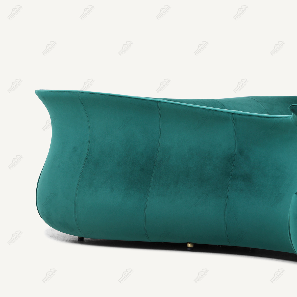 Green Corner Sofa In Fabric FA402-F