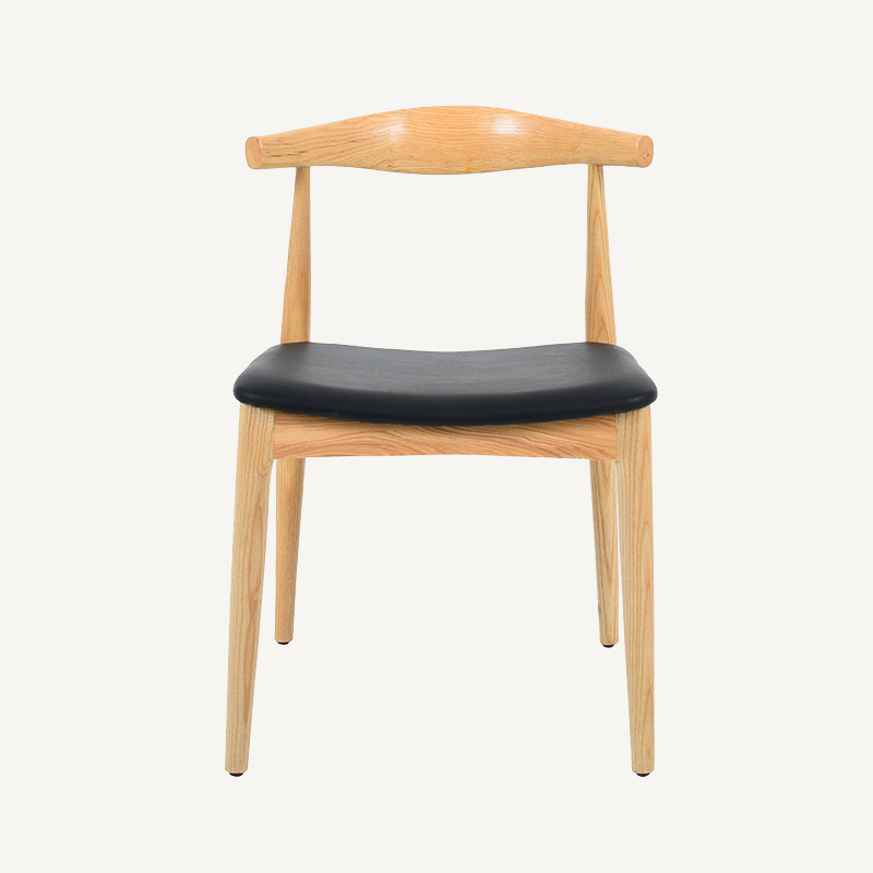 Hans J Wegner Elbow Chair Replica in Genuine Top Grain Leather FA068