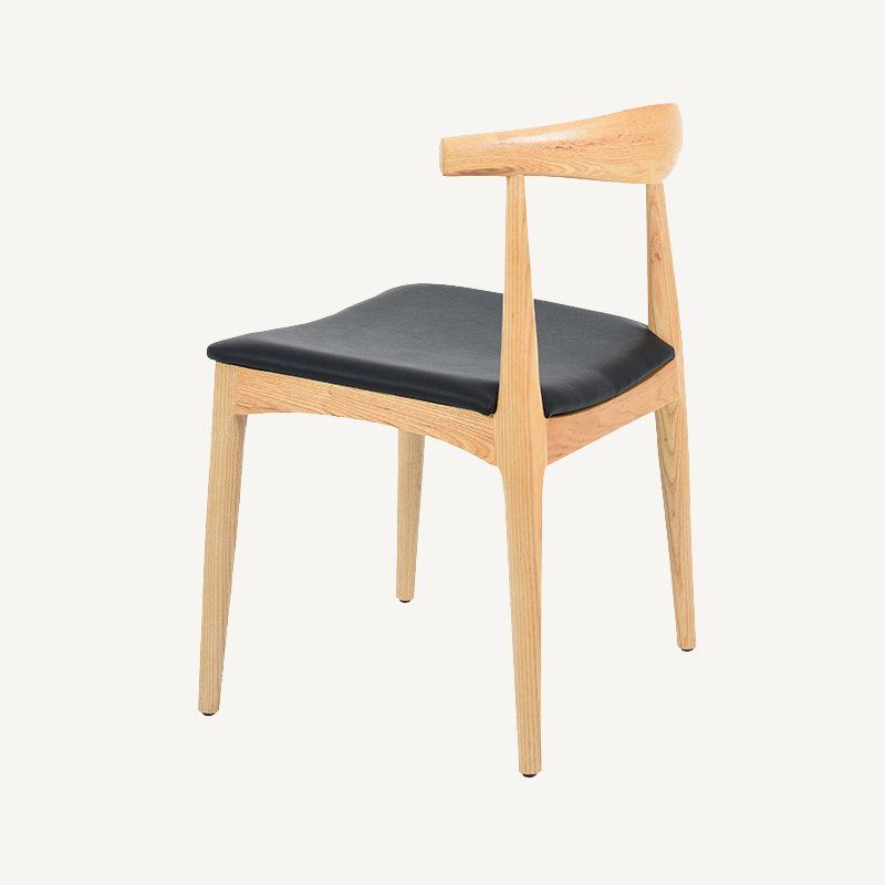 Hans J Wegner Elbow Chair Replica in Genuine Top Grain Leather FA068