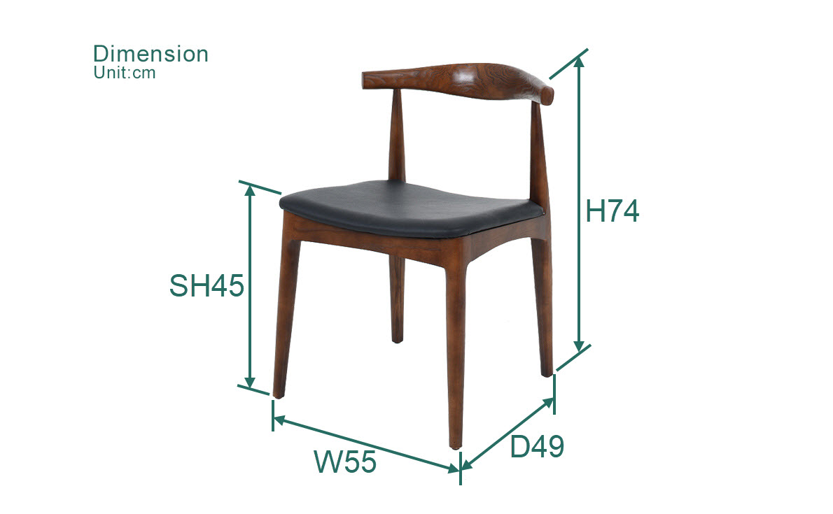 Fuleague hans j wegner elbow chair dimension