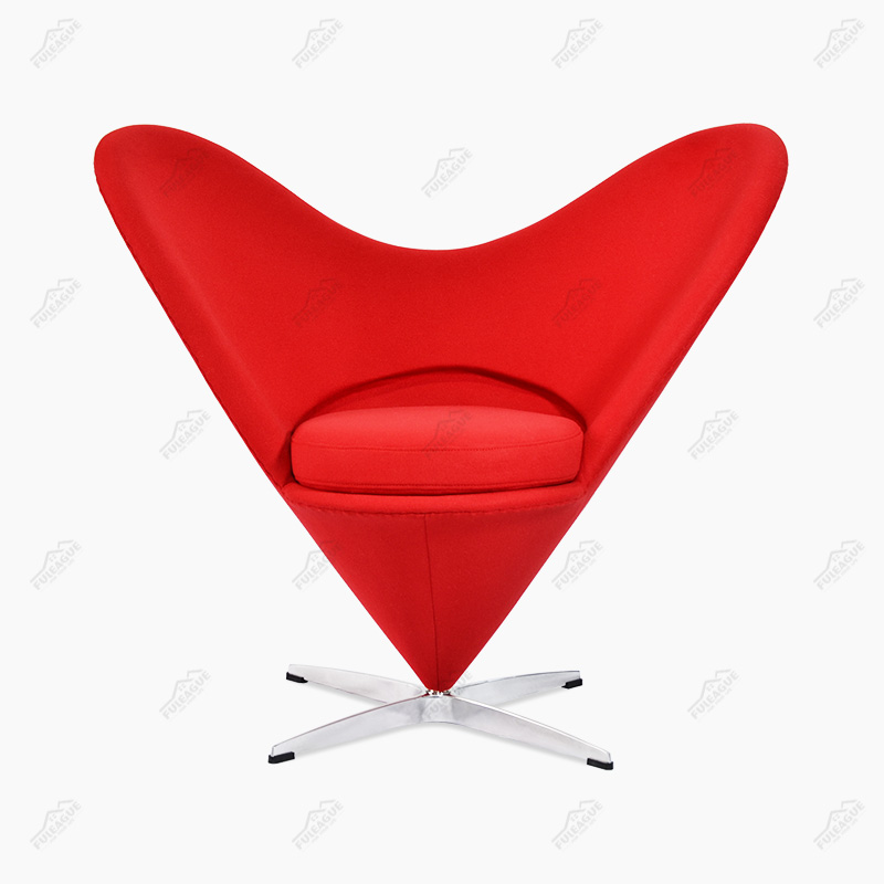 Heart Cone Chair Replica by Verner Panton in Fabric FG-A045