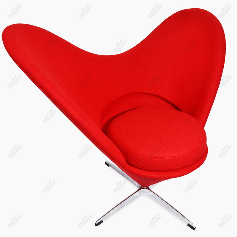 Heart Cone Chair Replica by Verner Panton in Fabric FG-A045